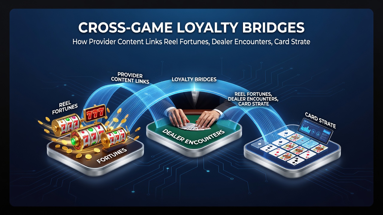 Diagram of loyalty bridge connections between different casino game types and payment flows