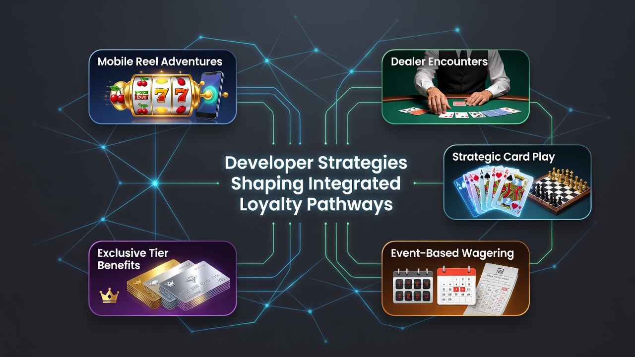 Mobile casino interface showing integrated loyalty points across slots and live games
