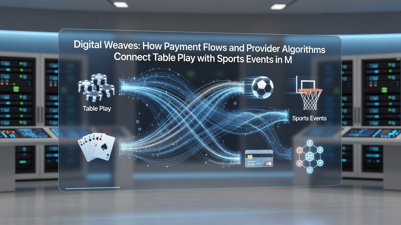 Mobile interface screenshot illustrating algorithm-driven connections between table play and sports events within VIP reward systems