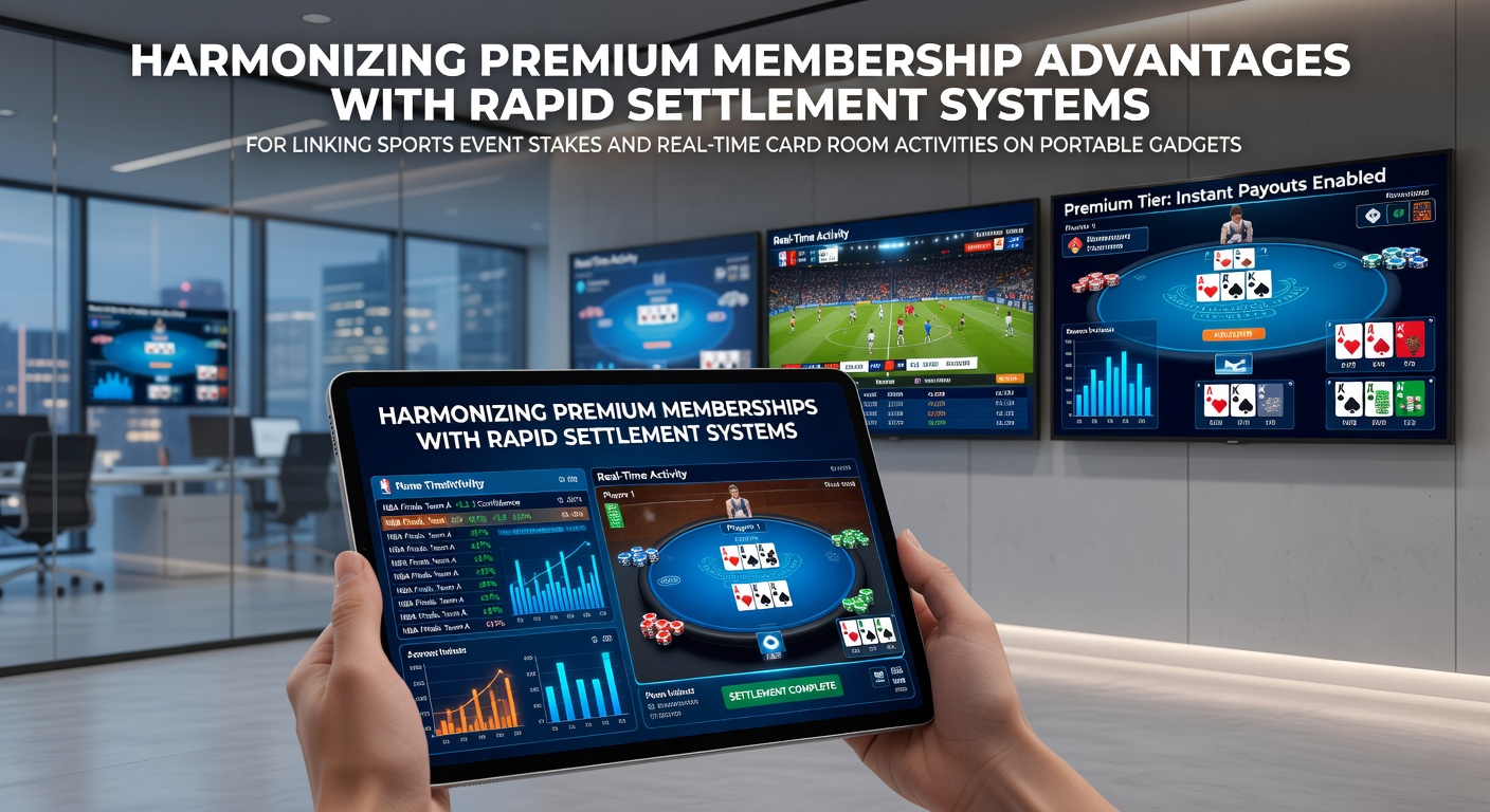 Mobile interface displaying integrated sports betting and card room features with premium membership indicators