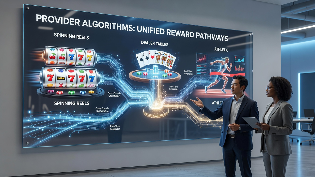 Mobile interface displaying unified reward pathways across slots, live casino, sports betting, and VIP membership tiers